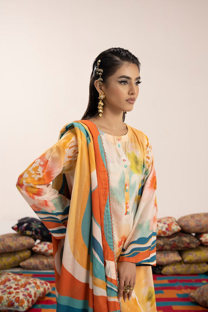 Ellena - 3-PC Unstitched Digital Printed Lawn Suit