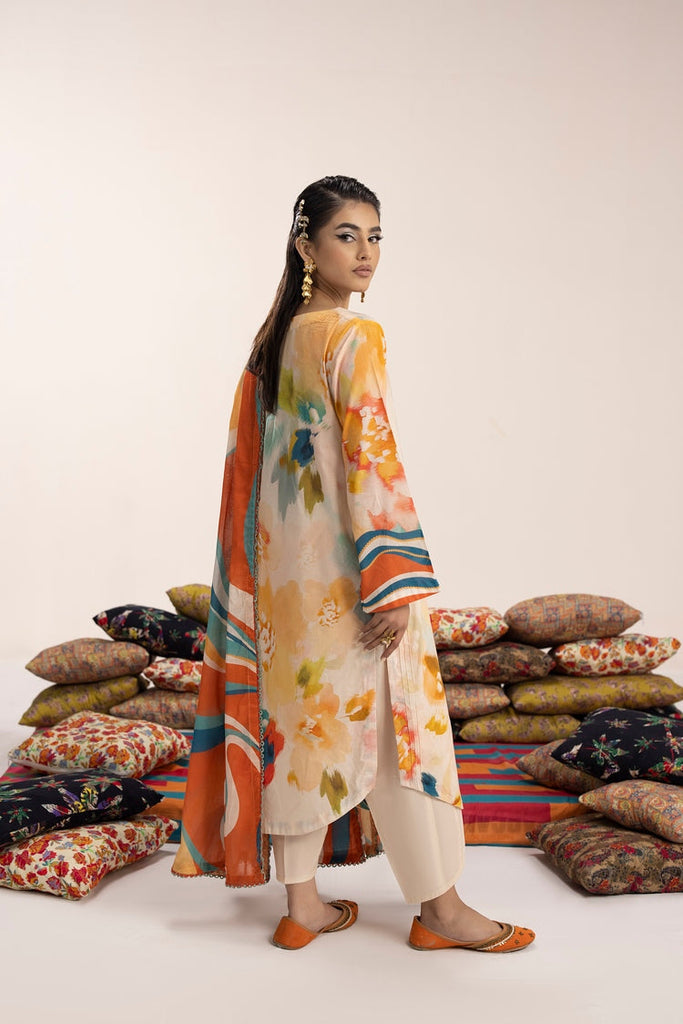 Ellena - 3-PC Unstitched Digital Printed Lawn Suit