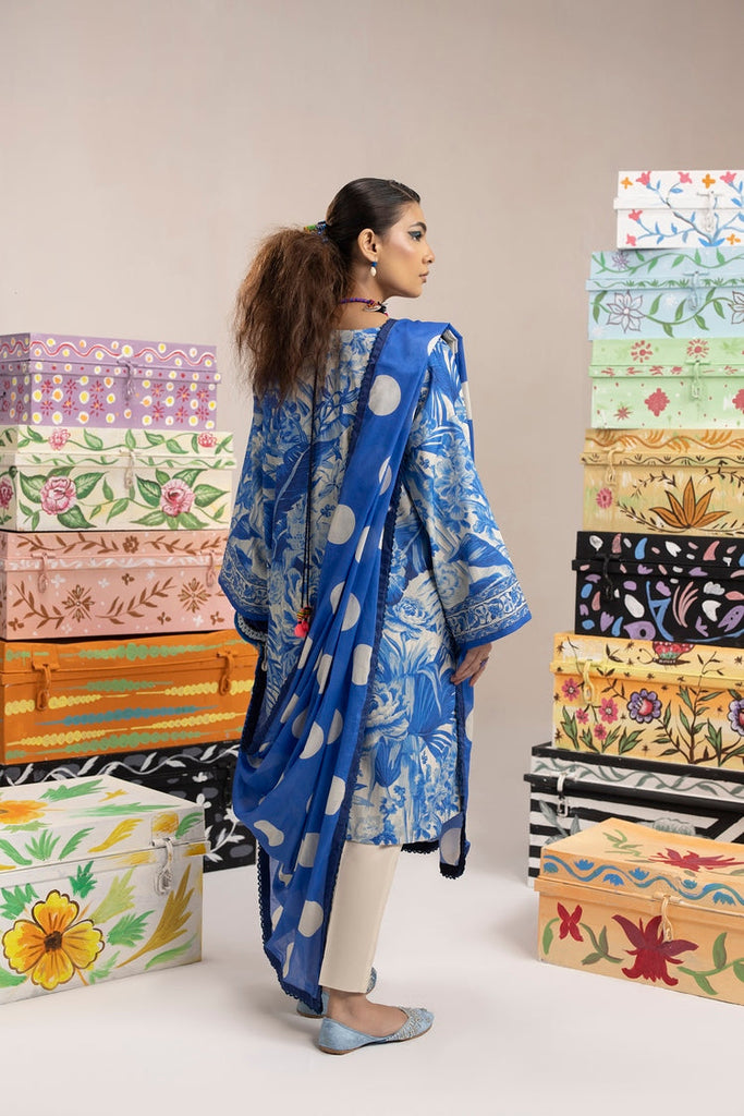 3-PC Unstitched Digital Printed Lawn Suit