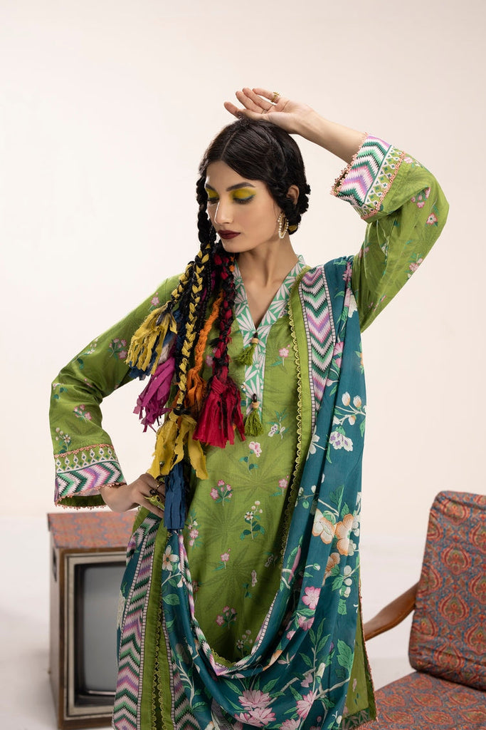 3-PC Unstitched Digital Printed Lawn Suit