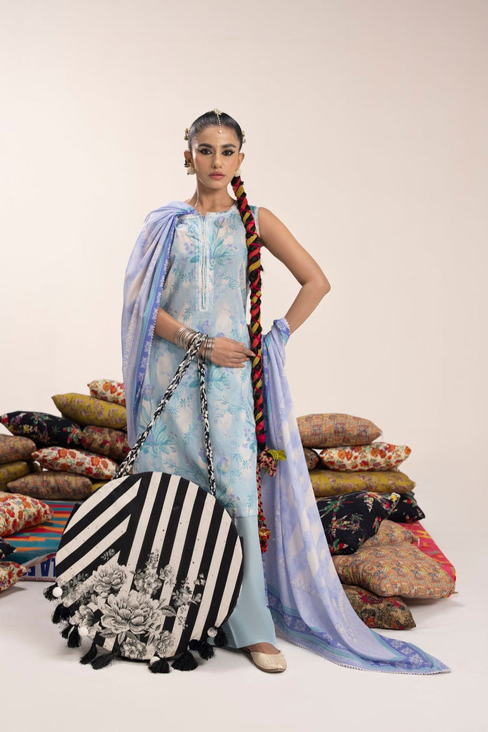 3-PC Unstitched Digital Printed Lawn Suit