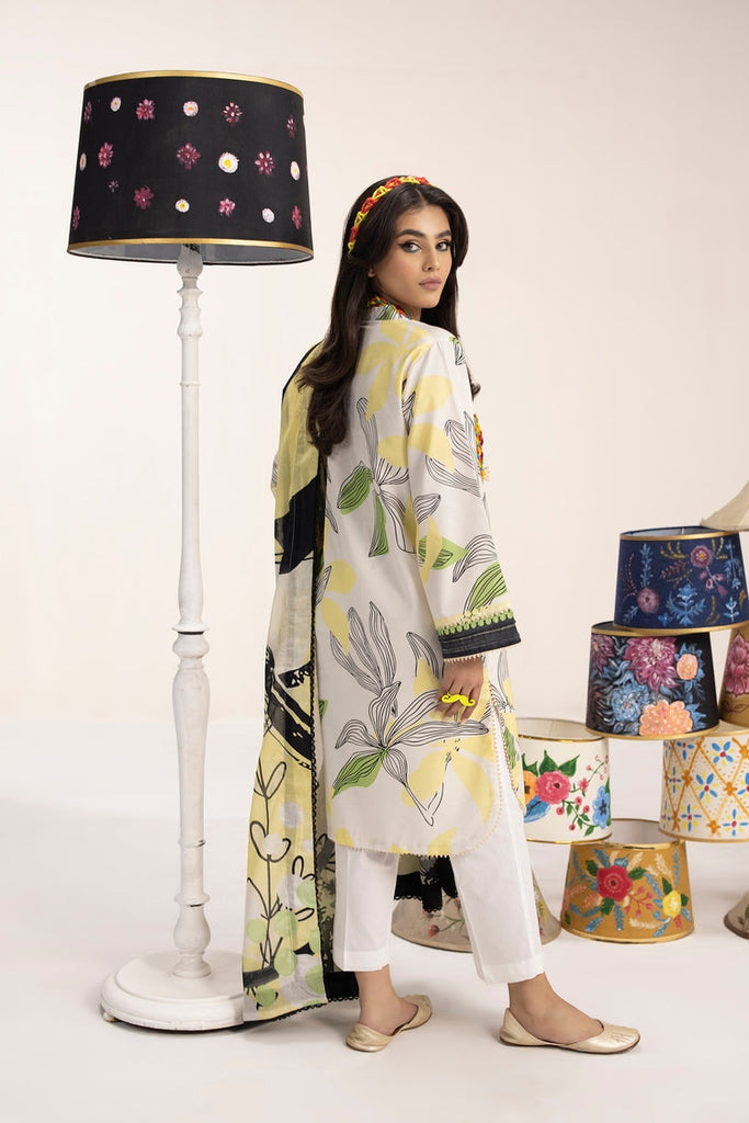 Ellena - 3-PC Unstitched Digital Printed Lawn Suit