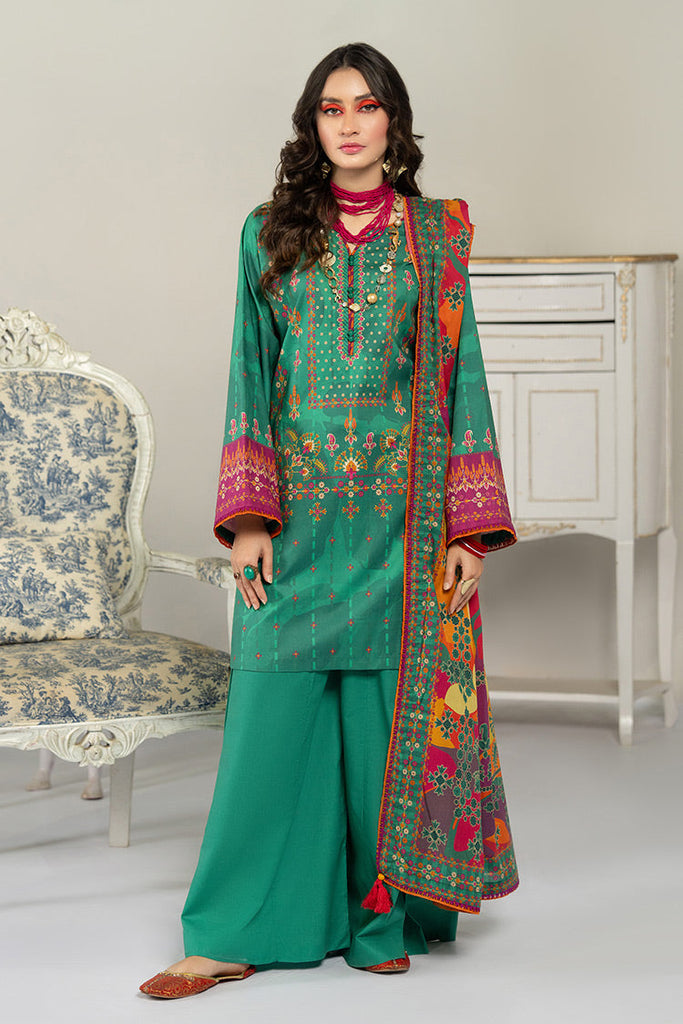 3-PC Unstitched Digital Printed Lawn Suit