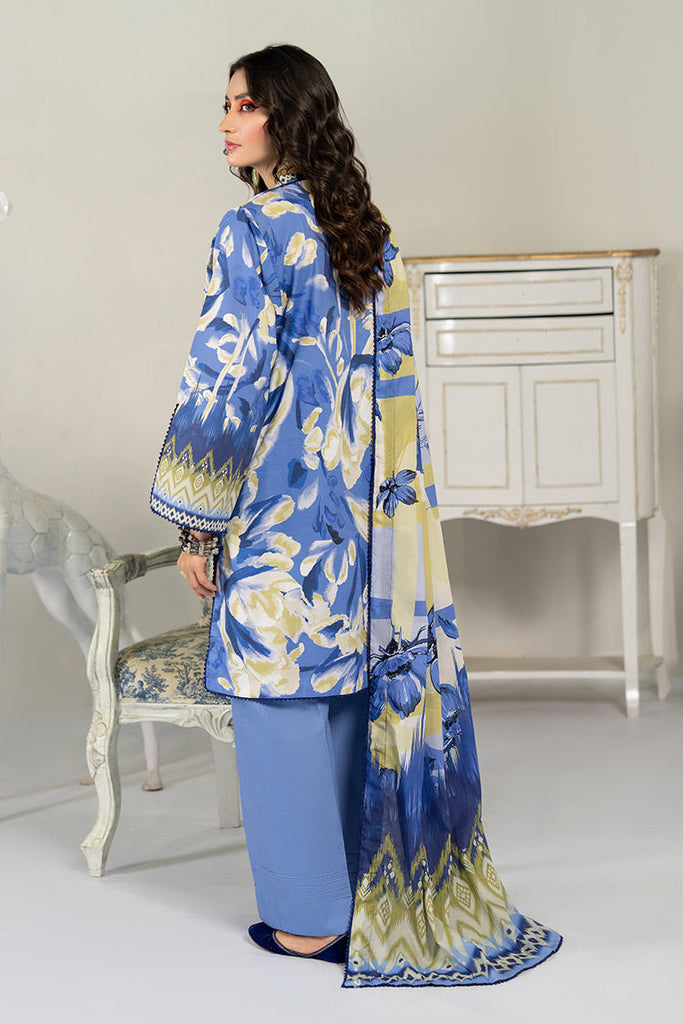 Ellena - 3-PC Unstitched Digital Printed Lawn Suit