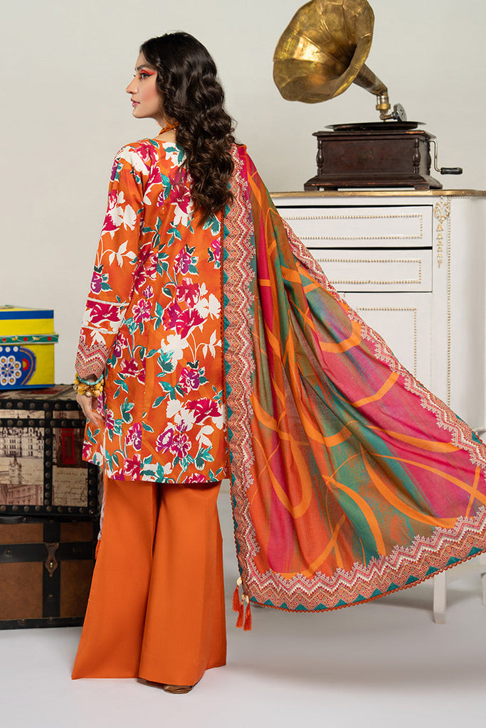 Ellena - 3-PC Unstitched Digital Printed Lawn Suit