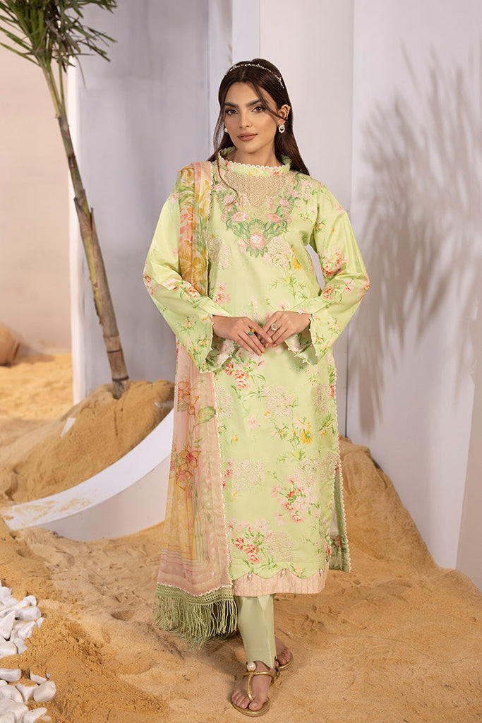 Ellena - 3-PC Unstitched Digital Printed Lawn Suit