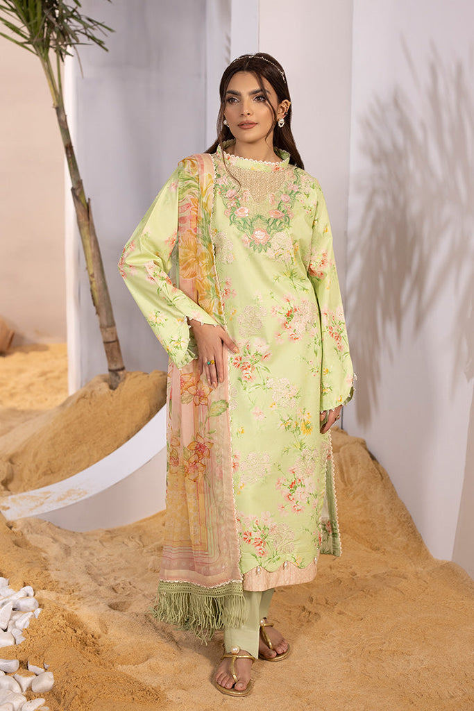 Ellena - 3-PC Unstitched Digital Printed Lawn Suit