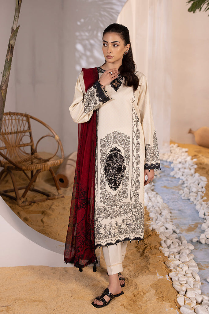 Ellena - 3-PC Unstitched Digital Printed Lawn Suit