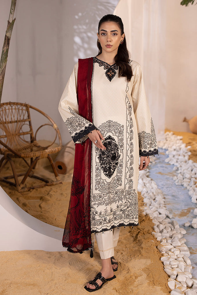 Ellena - 3-PC Unstitched Digital Printed Lawn Suit