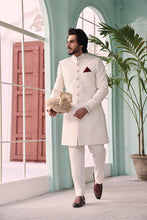 Load image into Gallery viewer, ER SH 114 White Vegenza Hand Work Sherwani For Groom