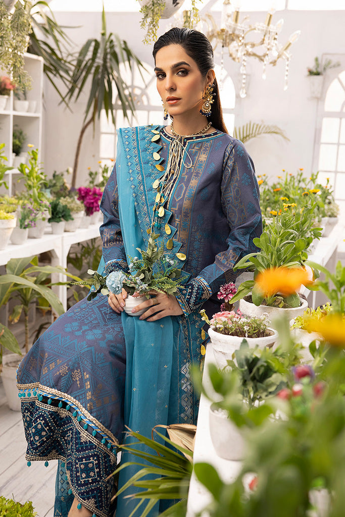 Ellena - 3-PC Unstitched Jacquard Suit