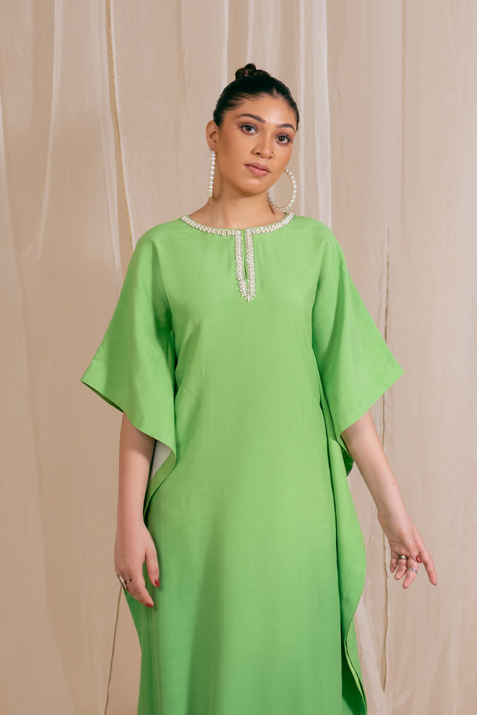 Fozia Khalid - Kaftaan Casual Pret Collection - Mint Dusk