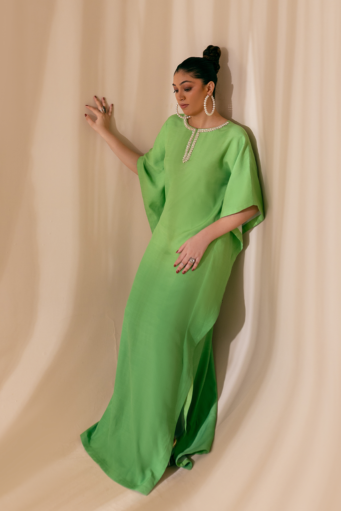 Fozia Khalid - Kaftaan Casual Pret Collection - Mint Dusk