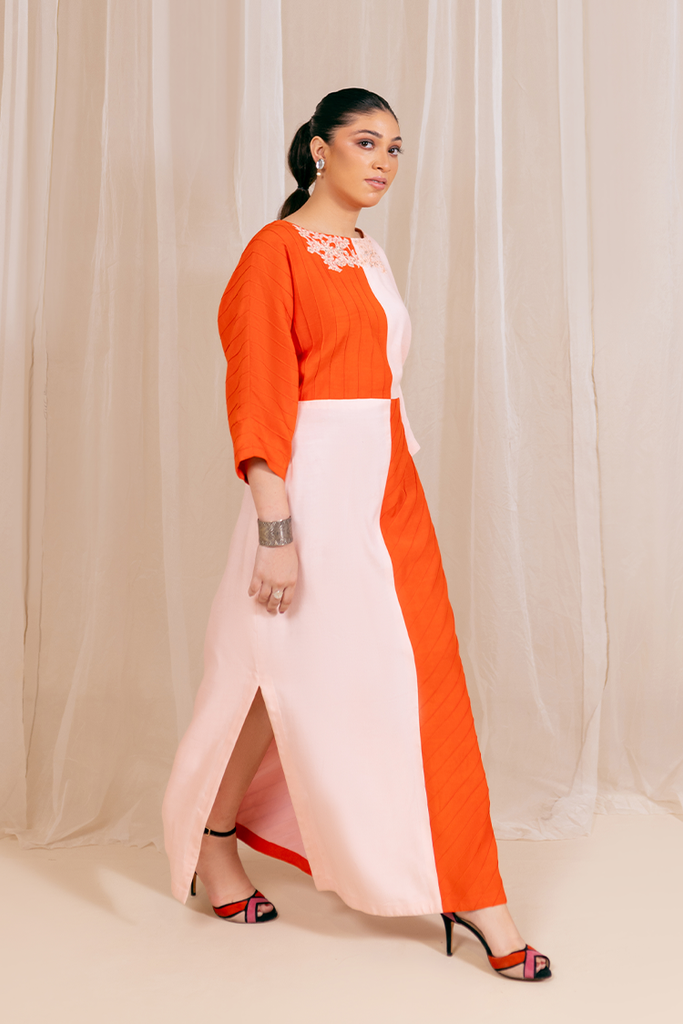 Fozia Khalid - Kaftaan Casual Pret Collection - Coral Bloom