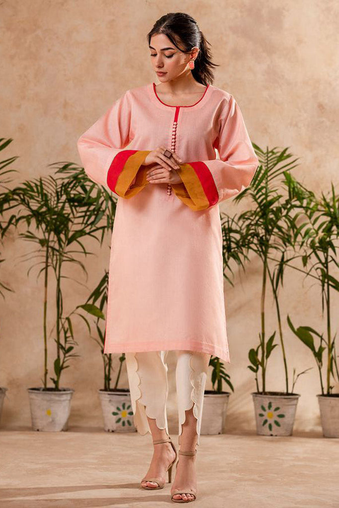 Fozia Khalid - FK Basics Collection - Blush Pink Tunic