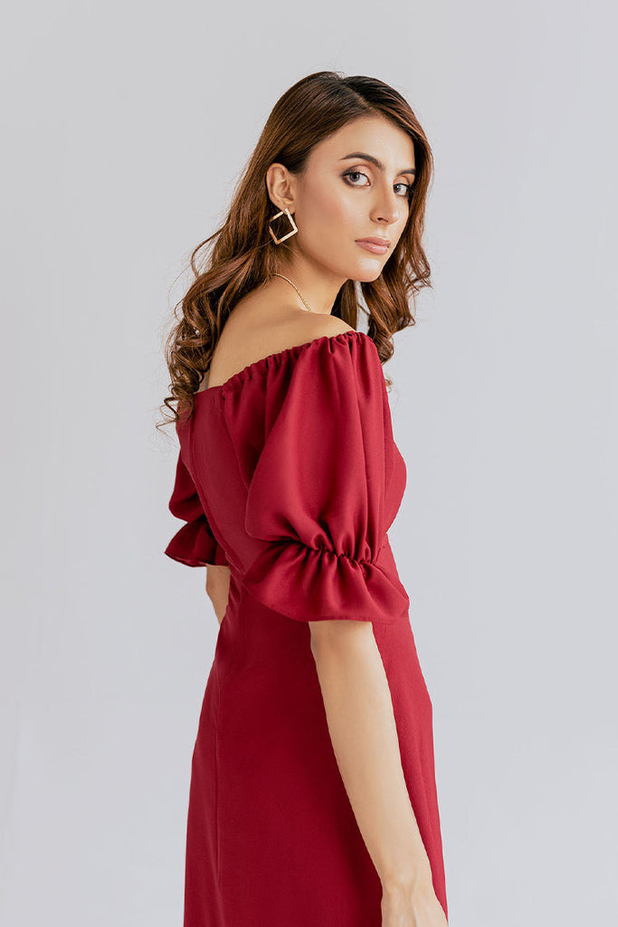 The Slay Wear - Western Top - Flaming Red Dress