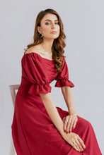 Load image into Gallery viewer, The Slay Wear - Western Top - Flaming Red Dress