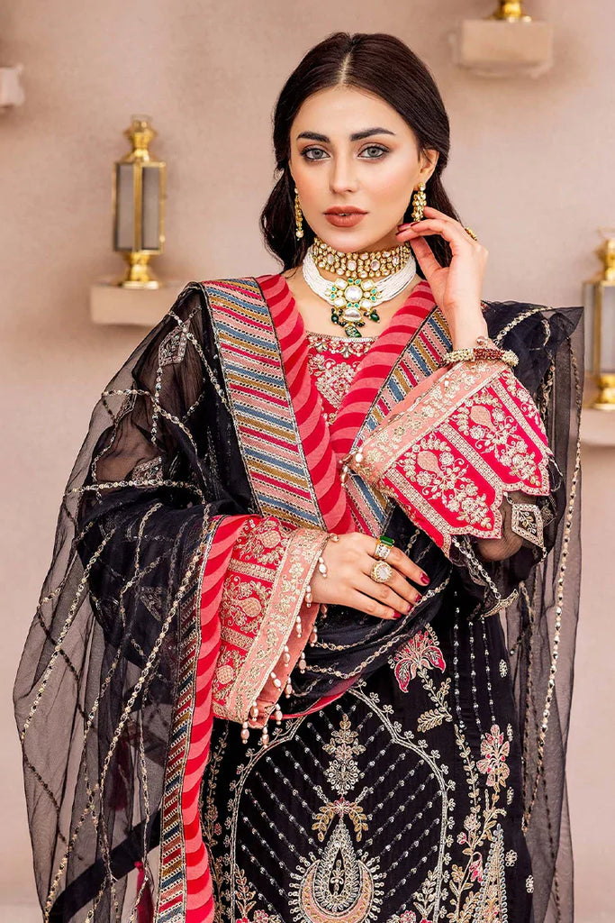 Adan's Libas - Gul-e-Ishtiaq Luxury Embroidered Chiffon - Jahan Ara