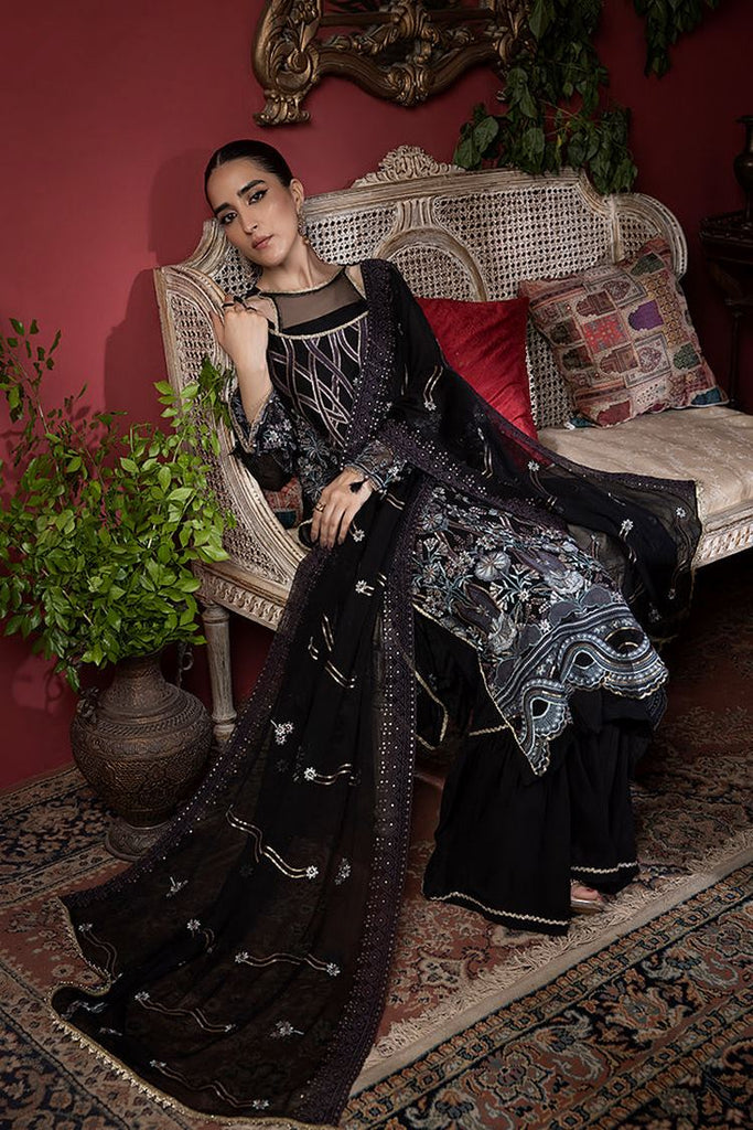 Humdum - Heer Embroidery Chiffon Collection-HR-01