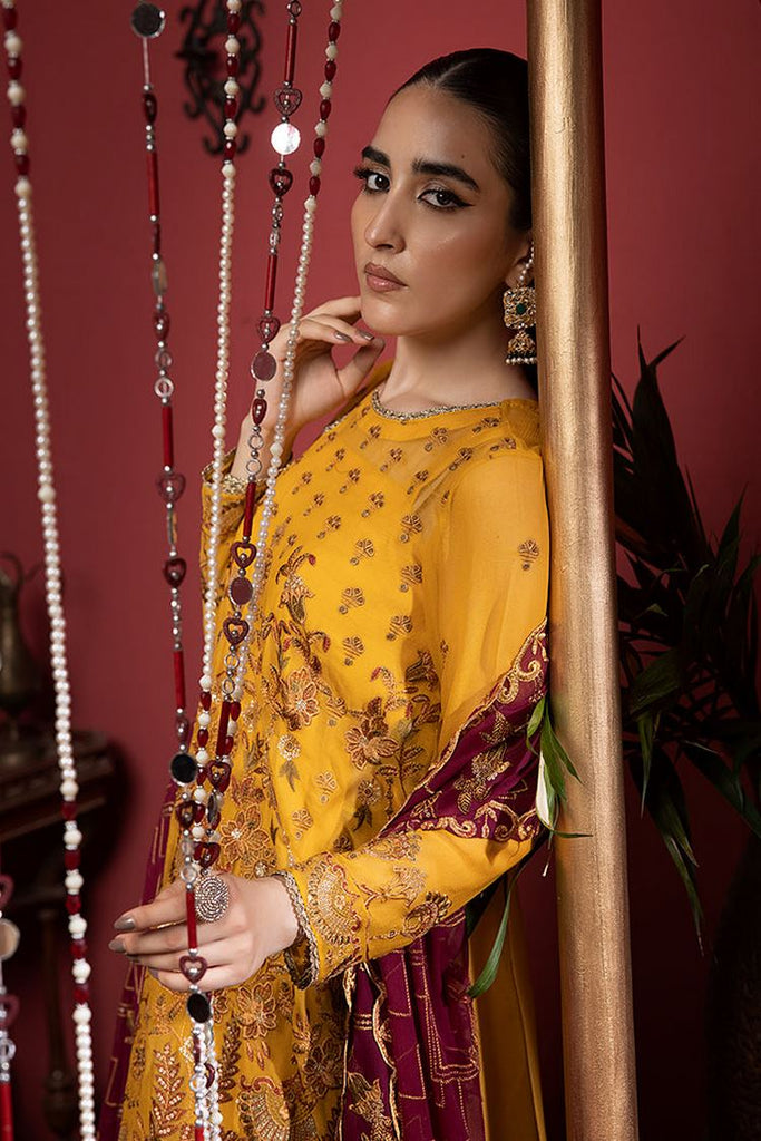 Humdum - Heer Embroidery Chiffon Collection-HR-02