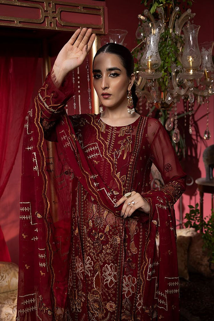 Humdum - Heer Embroidery Chiffon Collection-HR-03