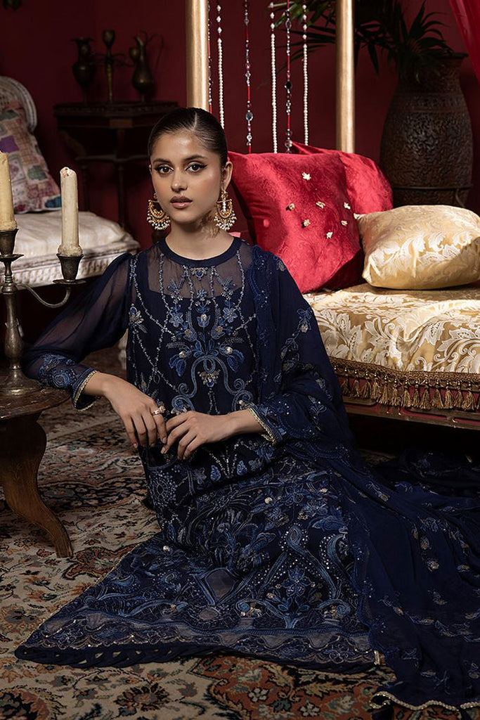 Humdum - Heer Embroidery Chiffon Collection-HR-04