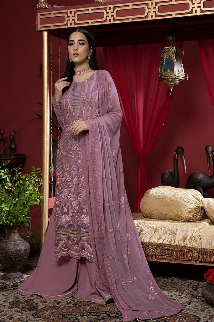 Humdum - Heer Embroidery Chiffon Collection-HR-10