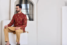 Load image into Gallery viewer, ER PC 2001 Maroon Copper Jaal Prince Coat