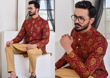 Load image into Gallery viewer, ER PC 2001 Maroon Copper Jaal Prince Coat