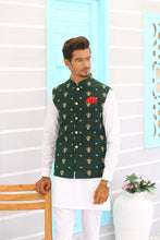 Load image into Gallery viewer, ER WC 1066 Green Waist Coat For Man Wedding