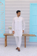 Load image into Gallery viewer, ER WC 1094 White Mirror Work Waistcoat