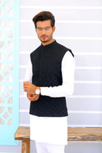 Load image into Gallery viewer, ER WC 1089 Black Waistcoat Men&#39;s