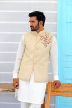 Load image into Gallery viewer, ER WC 1087 Beige Blended Waistcoat