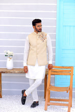 Load image into Gallery viewer, ER WC 1087 Beige Blended Waistcoat