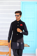 Load image into Gallery viewer, ER WC 1085 Black Waistcoat