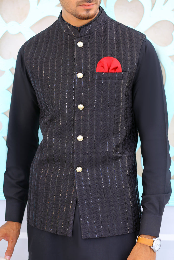 ER WC 1075 Gents Black Waistcoat