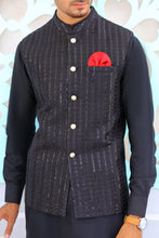 Load image into Gallery viewer, ER WC 1075 Gents Black Waistcoat