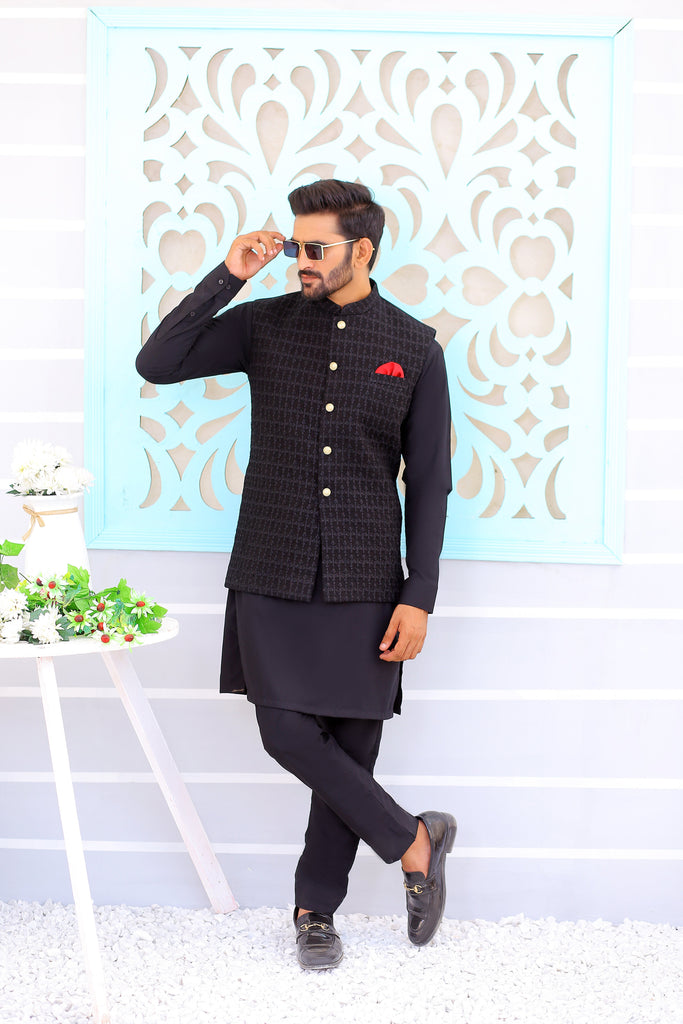 ER WC 1073 Men's Waistcoat And Kurta Pajama