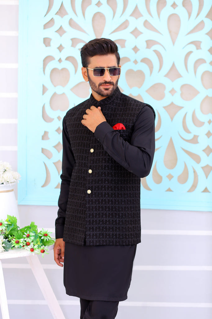 ER WC 1073 Men's Waistcoat And Kurta Pajama