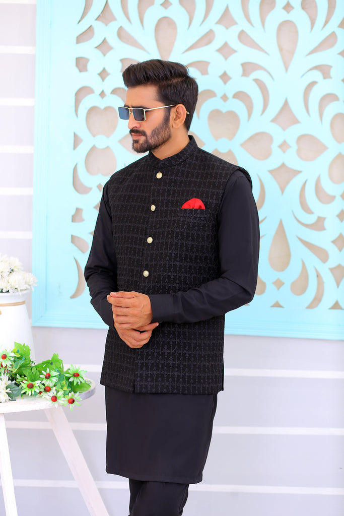 ER WC 1073 Men's Waistcoat And Kurta Pajama