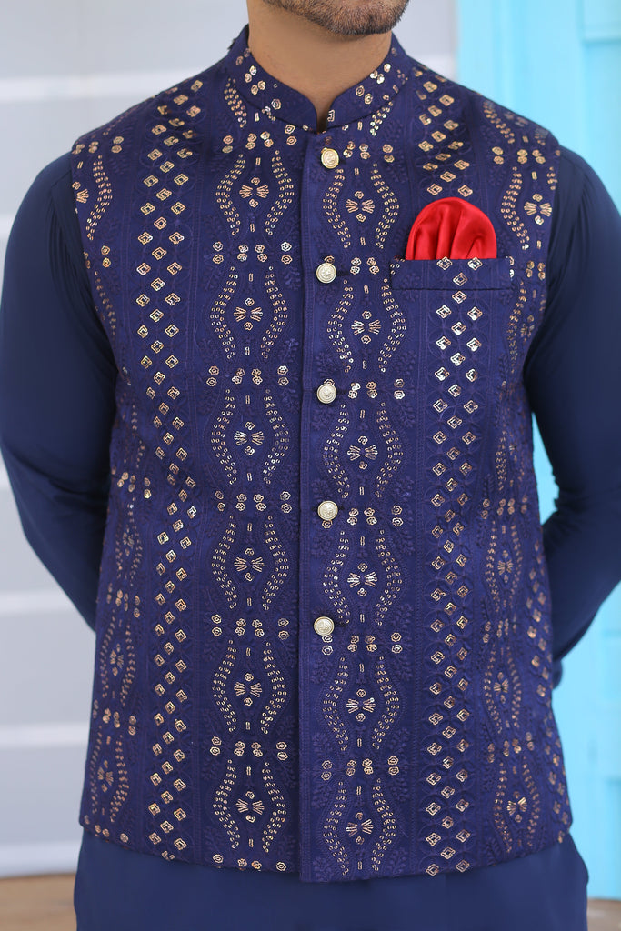 ER WC 1070 Navy Blue Waistcoat For Men