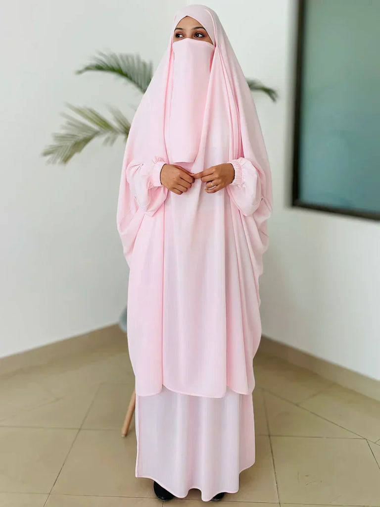 Alma Jilbab Set (Baby Pink - Color)