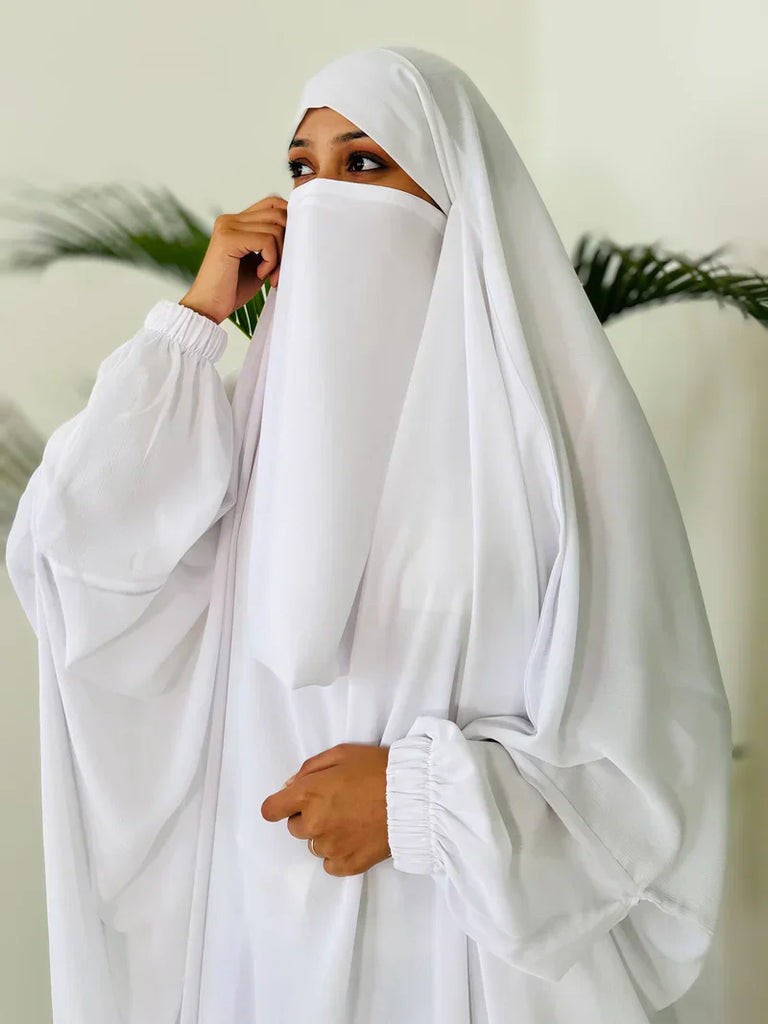 Alma Jilbab Set (White - Color)