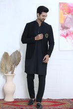 Load image into Gallery viewer, ER PC 3003 Black Front open Prince Coat For Men