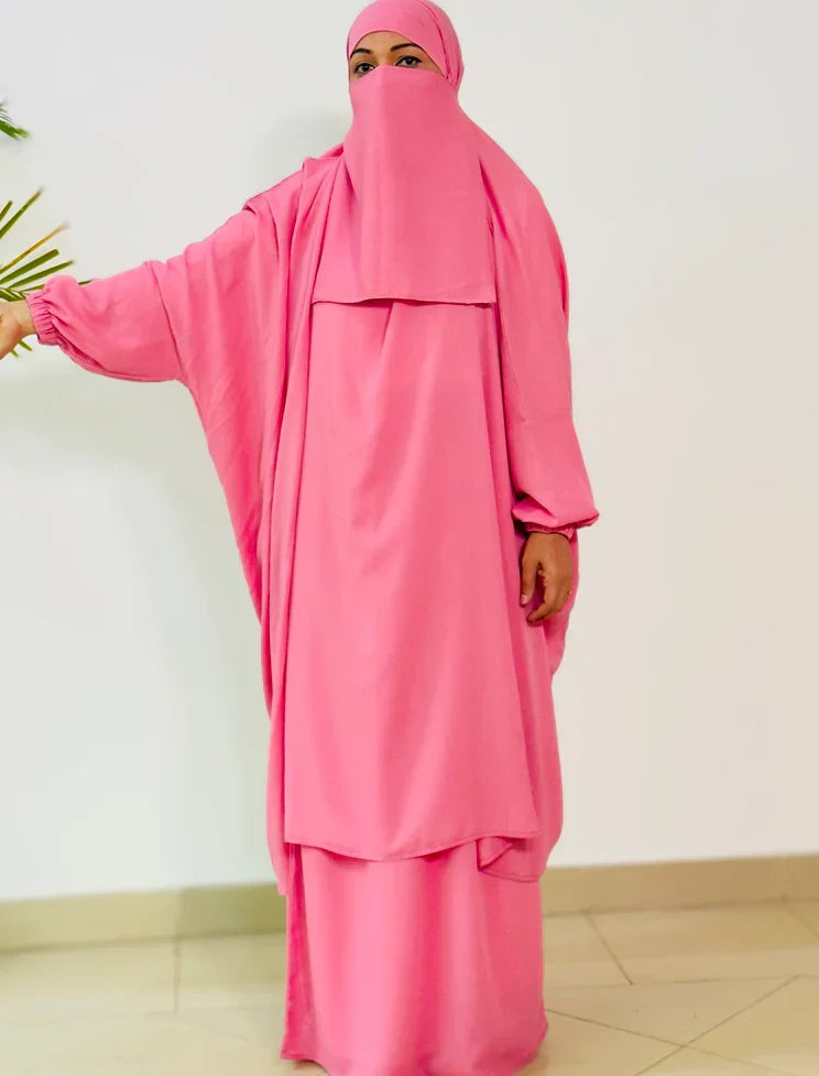 Alma Jilbab Set (Dark Pink - Color)