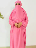 Alma Jilbab Set (Dark Pink - Color)