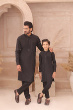 Load image into Gallery viewer, ER FS 2 Father And Son Black Kurta Pajama