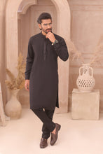 Load image into Gallery viewer, ER 706 Black Gents Pajama Kurta