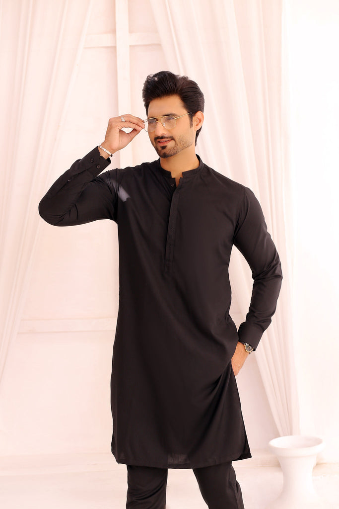 ER 694 Black Kurta Pajama