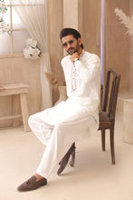 Load image into Gallery viewer, ER 702 White Shalwar Kameez For Mens